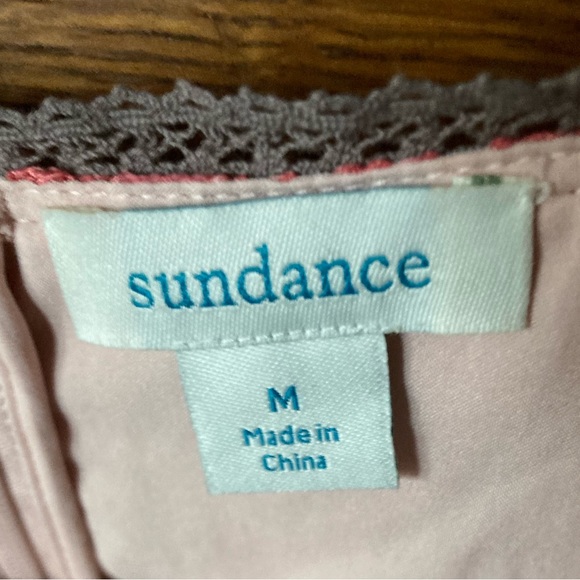 Sundance | Lace Peplum Top Vintage Days color block shirt pink/blue blou… - Picture 8 of 10